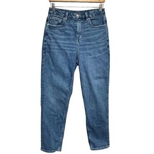 American Eagle Curvy Mom Jeans Womens  6 Blue Denim High Rise Ankle Casual‎